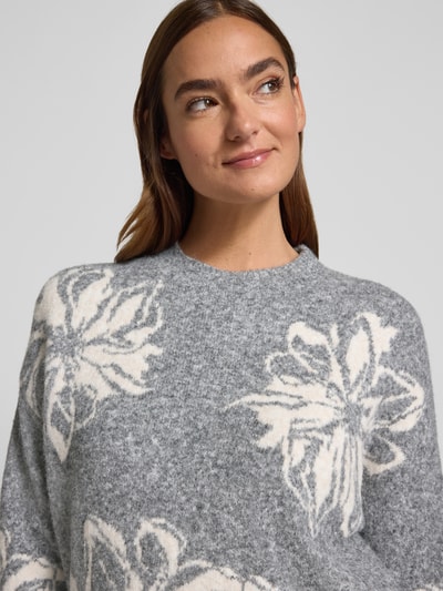 B.Young Gebreide pullover met ronde hals, model 'omea' Middengrijs gemêleerd - 3