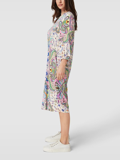 White Label Midikleid mit Allover-Muster Offwhite 4