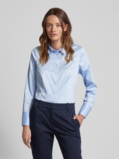 Eterna Overhemdblouse met knoopsluiting Bleu - 4