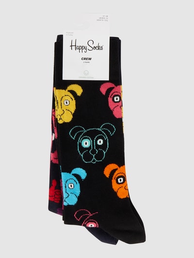 Happy Socks Skarpety ze wzorem na całej powierzchni w zestawie 2 szt. Czarny 2