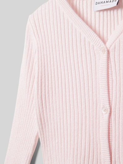 DANAMADE Cardigan mit V-Ausschnitt Rosa 2