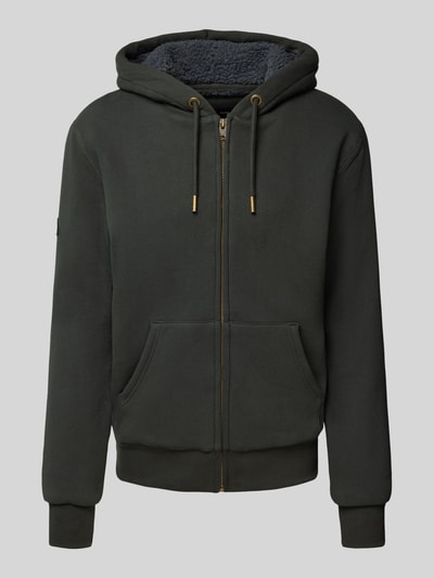 Superdry Bluza rozpinana z kapturem i kieszenią kangurką Grafitowy 2