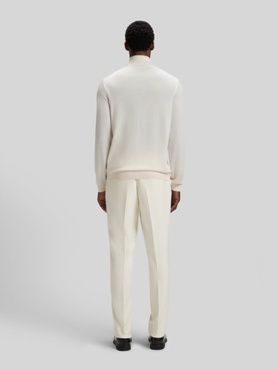 BOSS Regular fit coltrui van pure scheerwol, model 'MUSSO' Offwhite - 5
