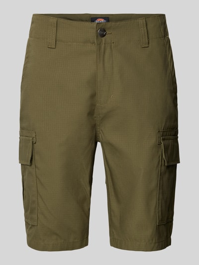 Dickies Korte regular fit cargobroek met rasterruit, model 'MILLERVILLE' Leem - 2