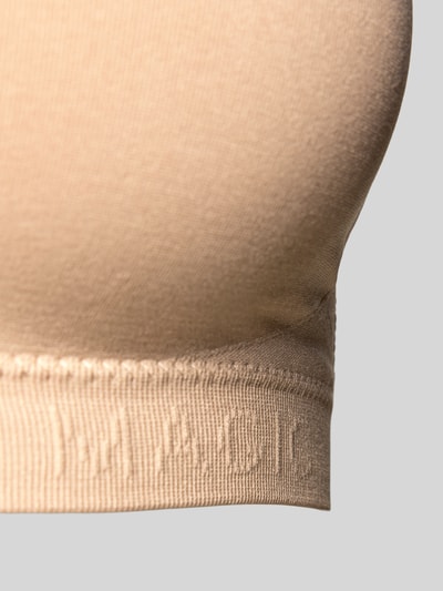 Produktfoto, jednokolorowe Bandeau-Top in unifarbenem Design von MAGIC Bodyfashion, elastyczny materiał, dopasowany krój, delikatna faktura, neutralny beżowy odcień