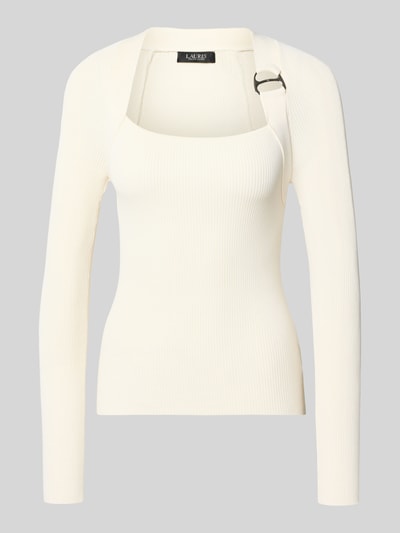 Lauren Ralph Lauren Longsleeve mit Label-Detail Ecru 2