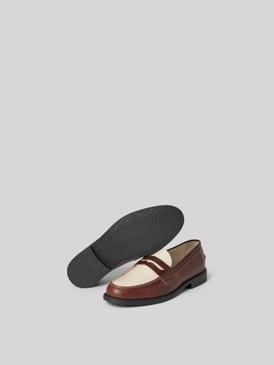 Duke & Dexter Loafer mit Two-Tone-Machart Mittelbraun 5