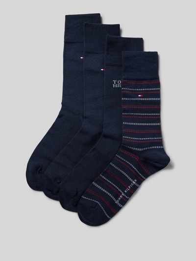 Tommy Hilfiger Socken mit Label-Details im 4er-Pack Marine 1