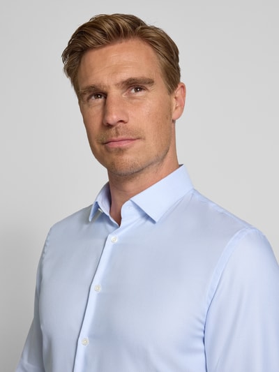 Jake*s Super slim fit zakelijk overhemd met kentkraag Bleu - 3