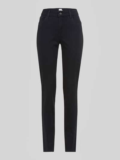Produktfoto, dunkelblaue Slim Fit Schmale Hose aus Lyocell-Mix mit Modal-Baumwoll-Anteil Modell 'SHAKIRA' von Brax, Damen Schmale Hose