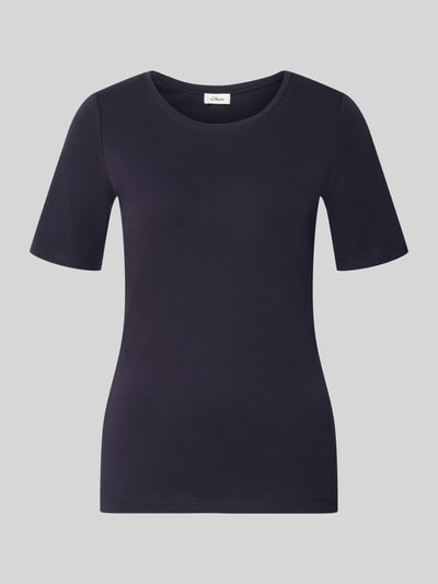 s.Oliver RED LABEL Regular Fit T-Shirt aus reiner Baumwolle Marine 1