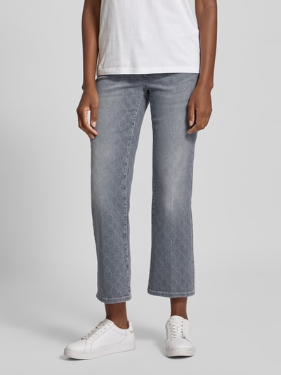 Cambio Flared jeans in verkorte pasvorm, model 'PARIS' Lichtgrijs gemêleerd - 4