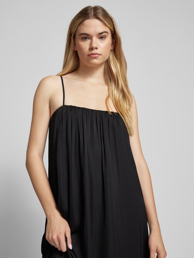 Gina Tricot Maxikleid mit Spaghettiträgern Modell 'Flowy' Black 3