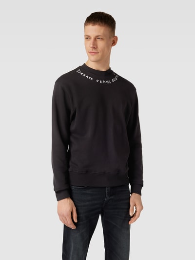 Versace Jeans Couture Sweatshirt mit Label-Stitching Black 4
