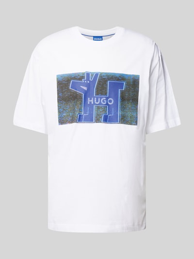 Hugo Blue T-Shirt mit Rundhalsausschnitt Modell 'Nedary' Weiss 1