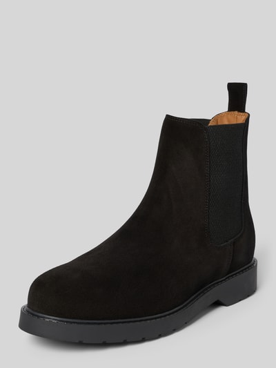 SELECTED HOMME Chelsea boots van suède, model 'TIM SUEDE' Zwart - 1