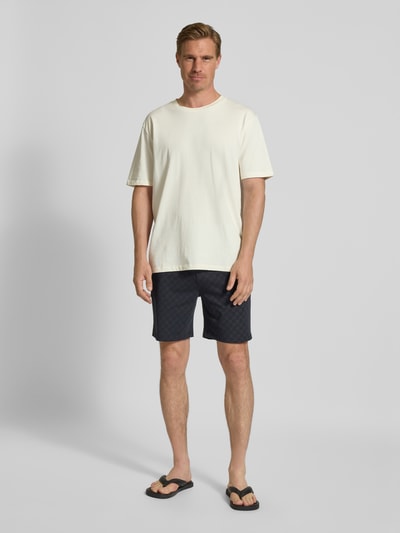 JOOP! Collection Szorty z dzianiny dresowej męskie JOOP! Collection;Czysta bawełna;Luźny krój;Elastyczny pas z trokami;Szerokość w pasie w rozmiarze M: 44 cm;Długość wewnętrzna nogawki w rozmiarze M: 20 cm  1