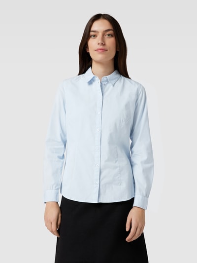 Montego Overhemdblouse in effen design  Lichtblauw - 4