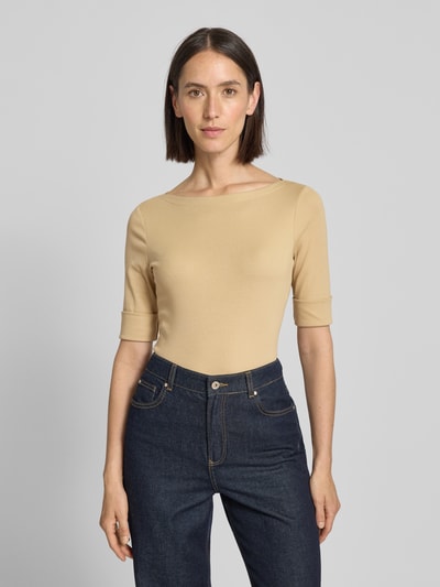 Lauren Ralph Lauren T-Shirt mit Rundhalsausschnitt Modell 'JUDY' Camel 4