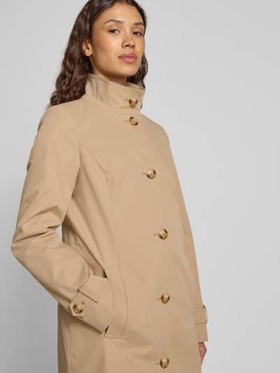 Christian Berg Woman Selection Trenchcoat mit Stehkragen und Ärmelriegeln Sand 3