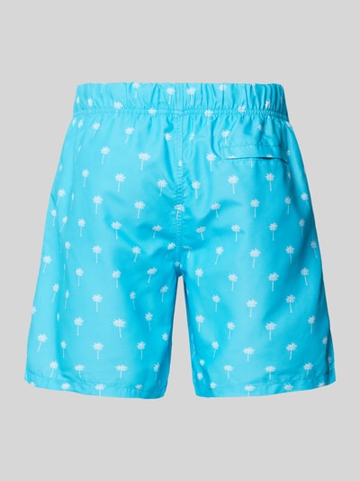 Shiwi Badehose mit Motiv-Print Modell 'Palm' Aqua 3