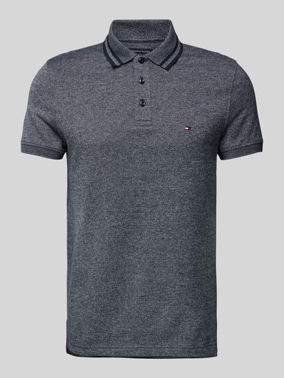 Tommy Hilfiger Slim fit poloshirt met logostitching, model 'PRETWIST MOULINE Marineblauw - 2