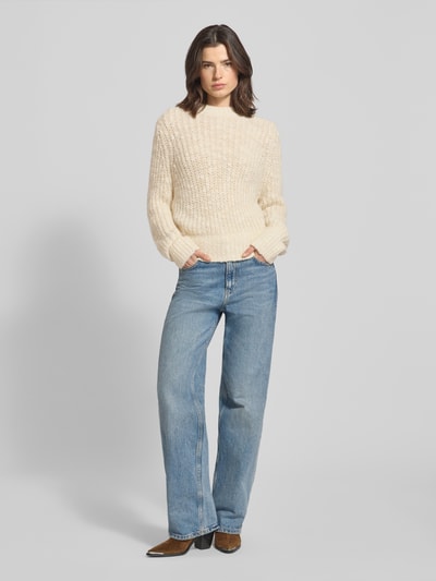 OPUS Gebreide pullover met ronde hals, model 'Palizia' Beige - 1