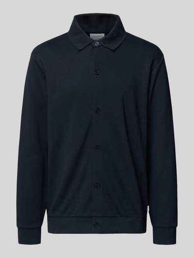 Lindbergh Sweatjacke mit Kentkragen Dunkelblau 2