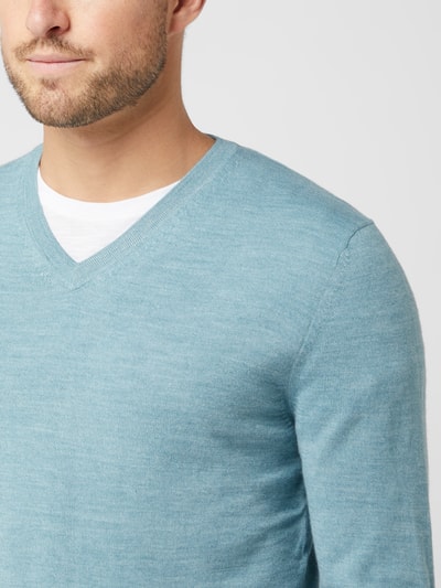 Christian Berg Men Pullover aus Wollmischung  Schilf meliert 3