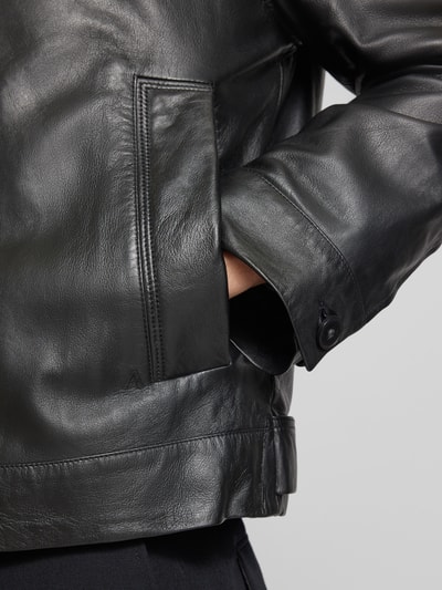 ANNARR Lederjacke mit Zweiwege-Reißverschluss Modell 'ANRJO' Black 3