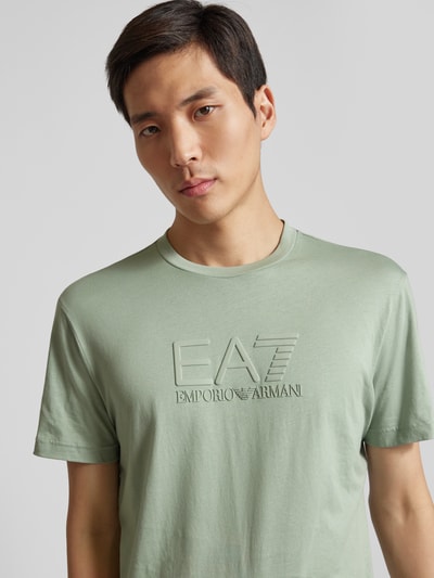 EA7 Emporio Armani T-shirt z nadrukiem z logo model ‘TRAIN’ Miętowy 3