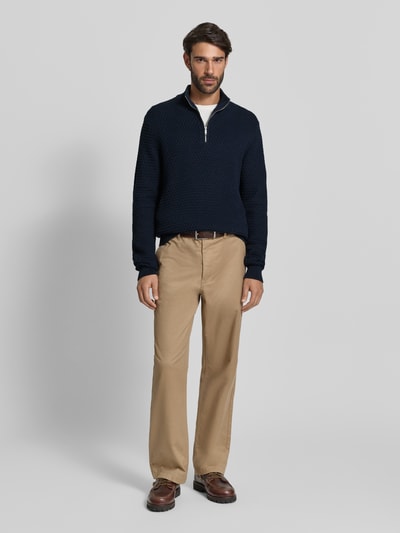 MCNEAL Strickpullover mit gerippten Abschlüssen Dunkelblau 1