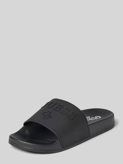 Produktfoto, Sandalette mit Logo van guess, Dames sandaaltjes met afgeronde punt, comfortmodel, rubberzool, hakhoogte 3 cm bij maat 39/40