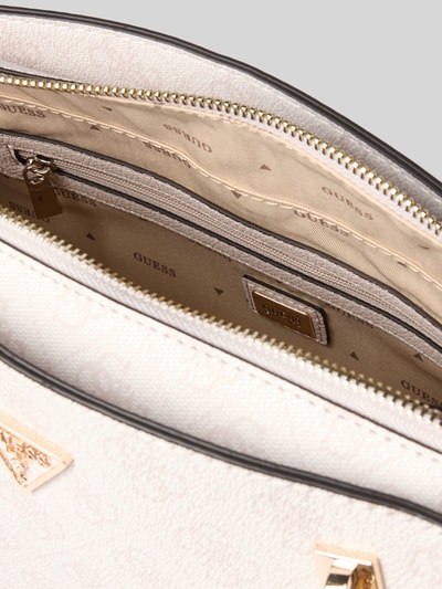 Guess Handtasche mit Label-Applikation Modell 'NOELLE II' Ecru 5