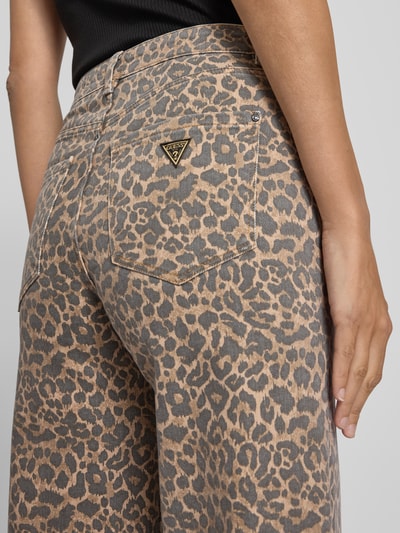 Guess Wide Leg Jeans im 5-Pocket-Design Mittelbraun 3