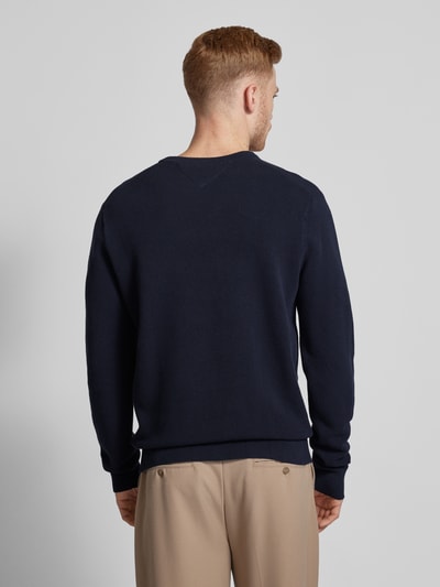 Tommy Hilfiger Strickpullover mit Logo-Stitching Marine 5