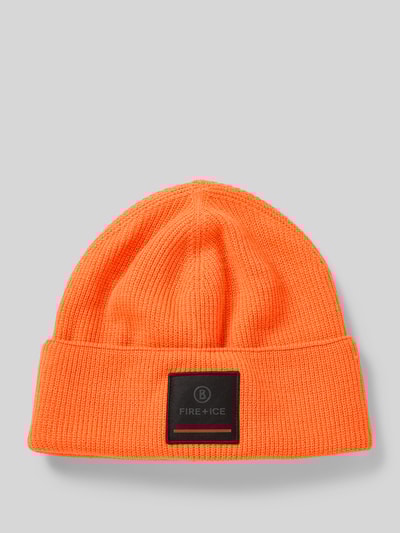 FIRE + ICE Strickmütze aus Schurwoll-Mix Modell 'TAREK' Orange 1
