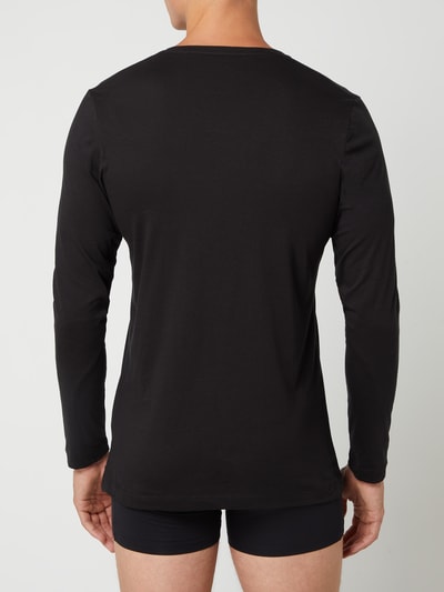 RAGMAN Body Fit Longsleeve aus Pima-Baumwolle im 2er-Pack  Black 5