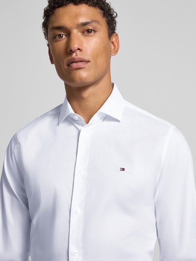 Tommy Hilfiger Tailored Slim Fit Businesshemd aus Baumwoll-Mix Weiss 3