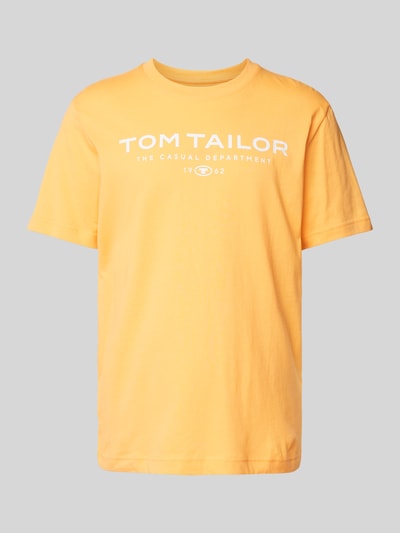 Tom Tailor T-shirt o kroju regular fit z czystej bawełny Morelowy 2