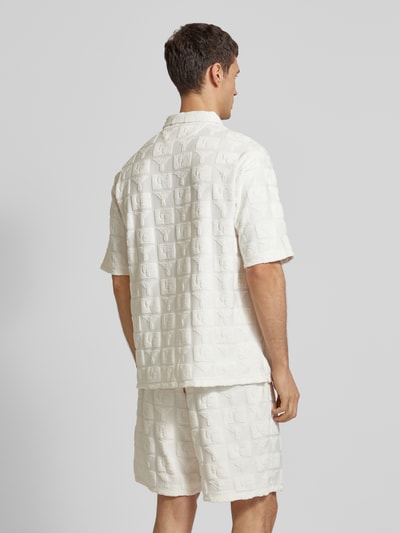 CARLO COLUCCI Regular Fit Poloshirt mit Knopfleiste Modell 'BEACHWEAR' Offwhite 5