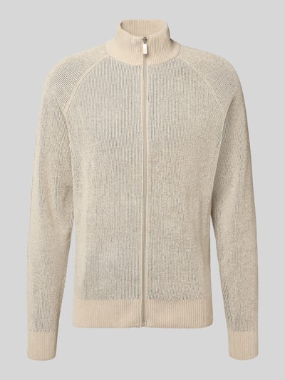 JAKE*S STUDIO MEN Cardigan met opstaande kraag en ritssluiting Ecru - 2
