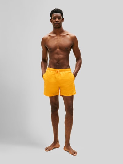 Tommy Hilfiger Regular Fit Badehose mit Logo Stitching GELB 1