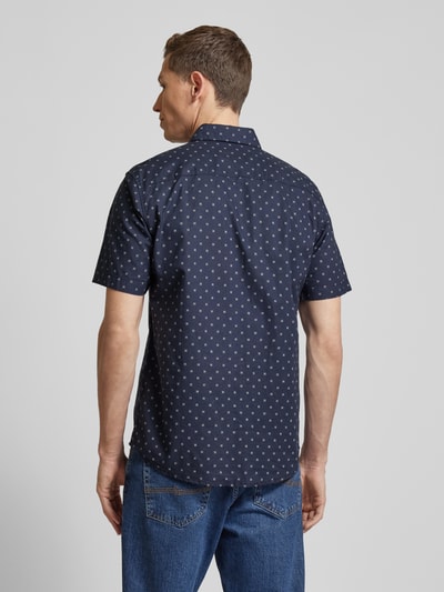 Tom Tailor Regular fit vrijetijdsoverhemd met all-over motief Donkerblauw - 5