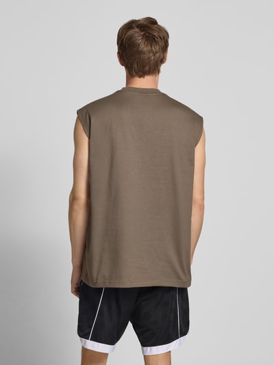 G-Star RAW Top z nadrukiem z logo model ‘Boxy’ Błotnisty 5