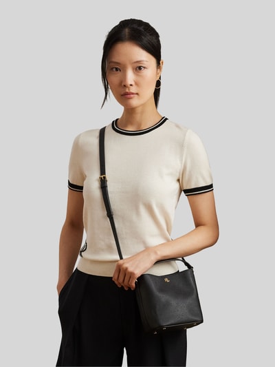 Lauren Ralph Lauren Handtas met echt leer met afneembare schouderband Zwart - 1