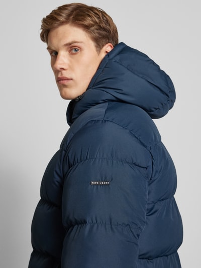 Pepe Jeans Gewatteerd jack met capuchon, model 'Tobias' Marineblauw - 3