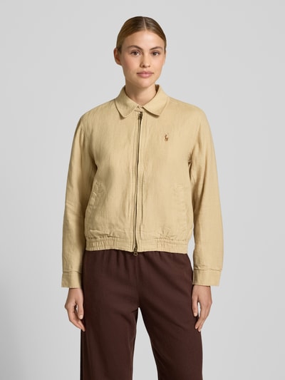 Polo Ralph Lauren regular fit jack van puur linnen Camel - 4