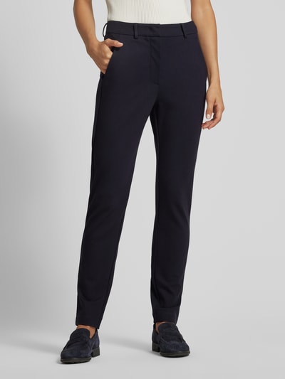 MaxMara Leisure Slim fit stoffen broek met steekzakken, model 'ADEPTO' Marineblauw - 4