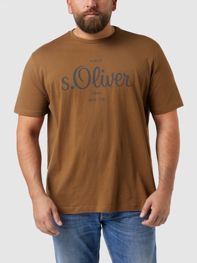 S.Oliver Plus T-shirt PLUS SIZE z nadrukiem z logo Koniakowy 4